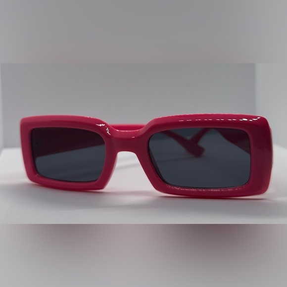 Retro Hot Pink Square Sunglasses - Y2K Style, UV400 Protection - New main image 15